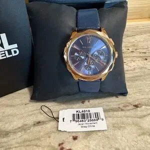 Karl Lagerfeld Navy and Gold Chronograph Watch Watch Karl Lagerfeld Gold in Steel - 42401774 main image 3